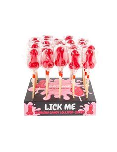 Display Piruleta Pene Cereza Efecto Calor Picante 40pcs
