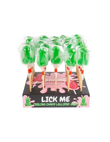 Display Piruletas Pene Menta Efecto Frío 40 Pcs.