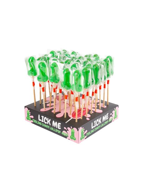 Display Piruletas Pene Menta Efecto Frío 40 Pcs.