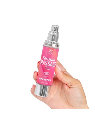 Aceite de Masaje Sensual Pétalos Rosa 50 ml.