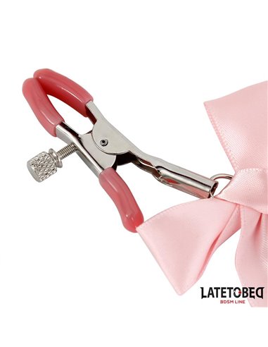 Pinzas para Pezones Lazo y Cascabel Rosa