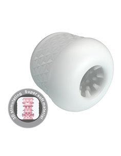 Crystle Masturbador Doble Entrada Blanco
