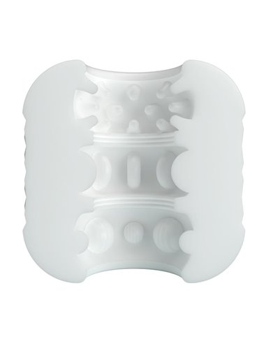 Crystle Masturbador Doble Entrada Blanco