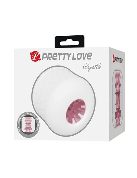 Crystle Masturbador Doble Entrada Blanco