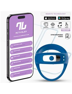 Rank Anillo Vibrador con App Azul