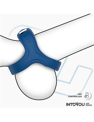 Rank Anillo Vibrador con App Azul