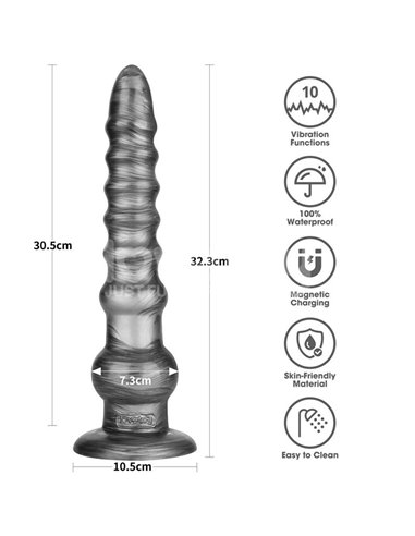 Vibrax Slider Dildo Anal con Vibración King Sized 12.5