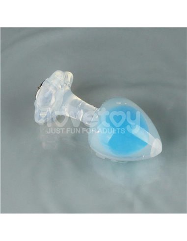Gemoria Plug Anal Silicona Bola Interna Acero Brilla en la Oscuridad