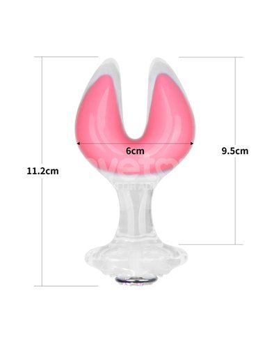 Gemoria Plug Anal Silicona Doble Punta Brilla en la Oscuridad