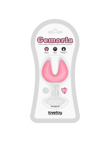 Gemoria Plug Anal Silicona Doble Punta Brilla en la Oscuridad