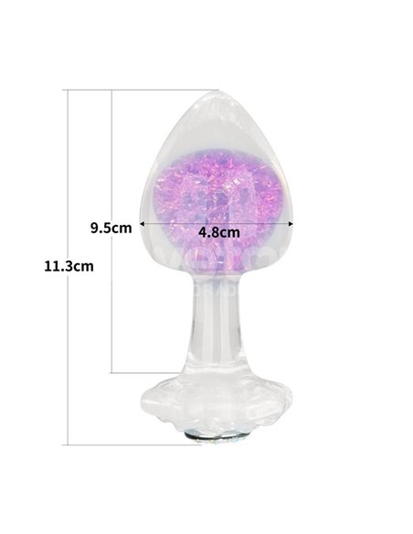 Gemoria Plug Anal de Silicona con Esfera de Cristal