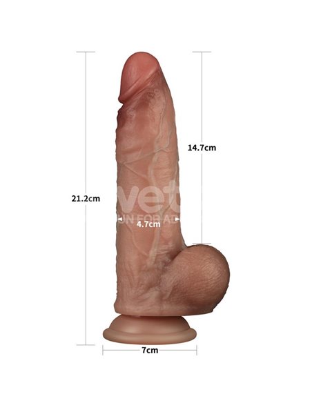 Sliding Pro Dildo Piel Deslizante-Retractil Dual Layer 8.5