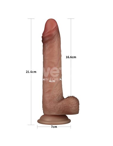 Sliding Pro Dildo Piel Deslizante-Retractil Dual Layer 8.5