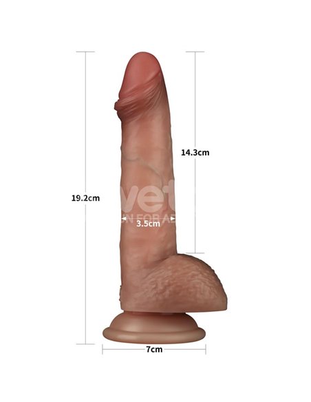 Sliding Pro Dildo Piel Deslizante-Retráctil Dual Layer 7.5