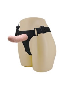 Baile Arnés con Dildo Vibrador Natural 15 cm 2