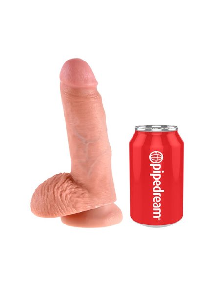 King Cock Pene con Testículos de 7 - Color Natural