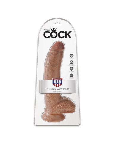 Dildo Reaslista con Testículos 9 Bronceado