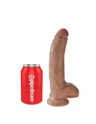 Dildo Reaslista con Testículos 9 Bronceado