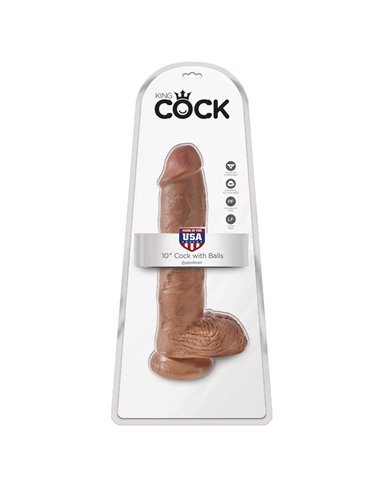 Dildo Reaslista con Testículos 10 Bronceado