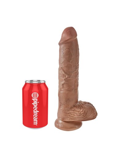 Dildo Reaslista con Testículos 10 Bronceado