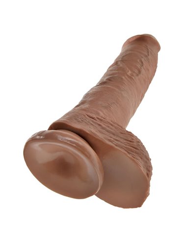 Dildo Reaslista con Testículos 10 Bronceado