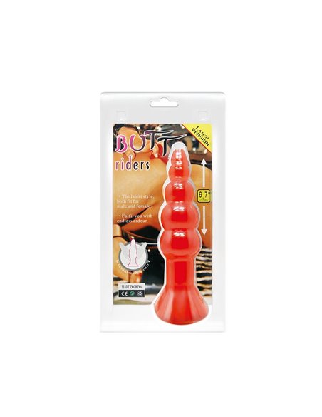 Baile Plug Anal Forma Bulbosa Color Naranja