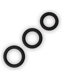 Pack de 3 Anillos para el Pene Power Plus Negro
