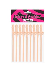 Pajita de Pene Pack de 9