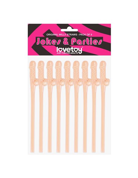 Pajita de Pene Pack de 9