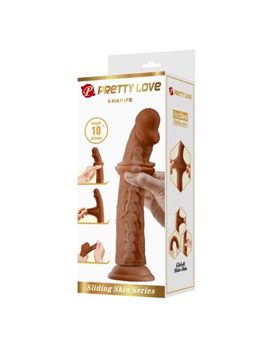 Sharife Dildo con Piel Deslizante-Retractil 25 cm