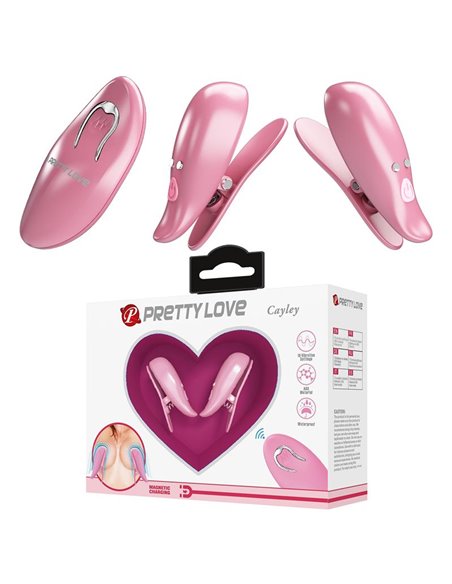 Cailey Pinzas para Pezones con Vibración y Control Remoto