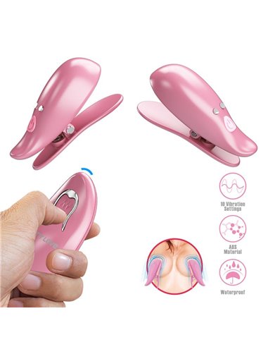 Cailey Pinzas para Pezones con Vibración y Control Remoto