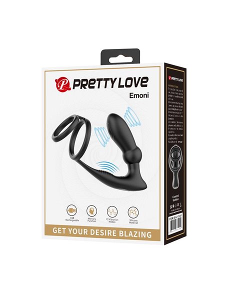 Emoni Anillo Vibrador para el Pene y Plug Anal