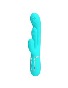 Shania Vibrador con Lengua y Thumping Turquesa 2