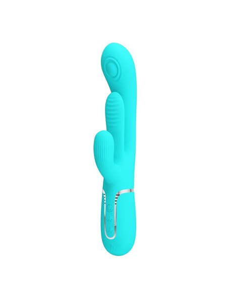Shania Vibrador con Lengua y Thumping Turquesa