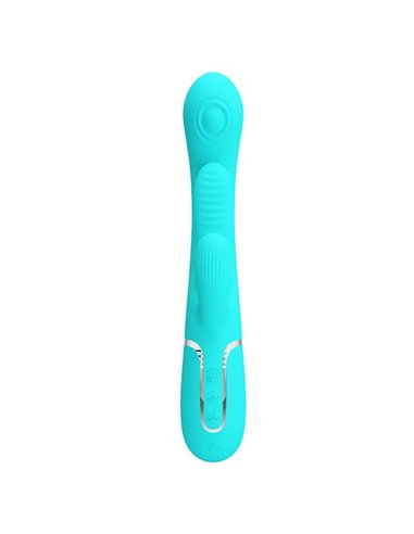 Shania Vibrador con Lengua y Thumping Turquesa