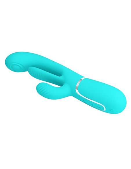 Shania Vibrador con Lengua y Thumping Turquesa