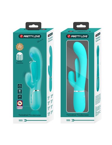 Shania Vibrador con Lengua y Thumping Turquesa