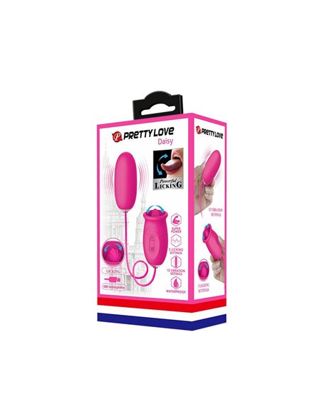 Daisy Huevo Vibrador y Lengua Estimuladora Rosa