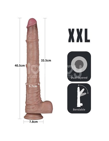 Dildo Dual Layered Articulable XXL 16
