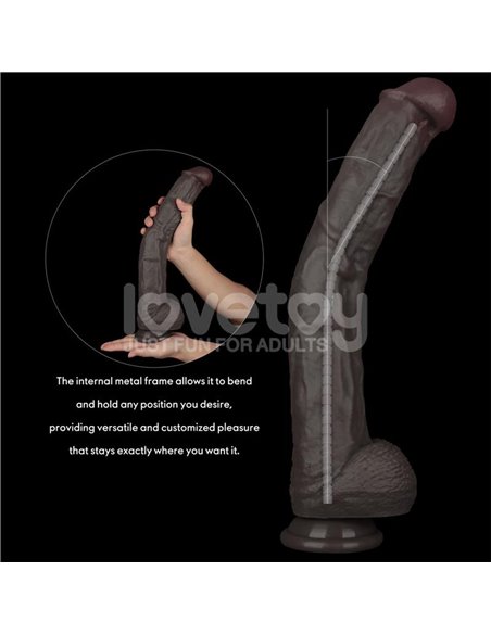 Dildo Dual Layered Articulable XXL 14.5