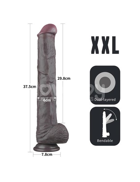 Dildo Dual Layered Articulable XXL 14.5