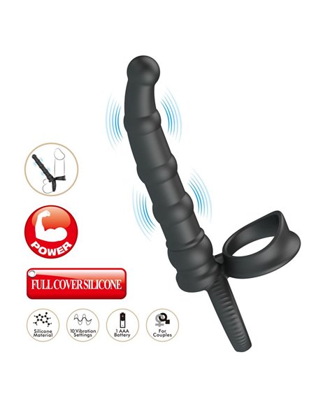 Tatum Plug Anal con Anillo para el Pene con Vibración