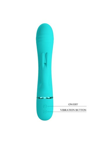 Scocco Vibrador con Rabbit Turquesa