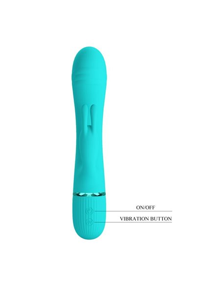 Scocco Vibrador con Rabbit Turquesa