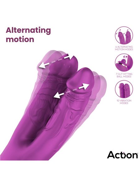 Nico Vibrador con Dildos Alternantes y Bola Percutora 4 Motores