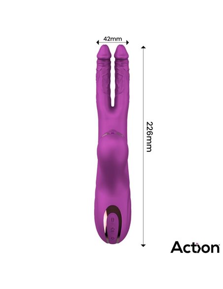 Nico Vibrador con Dildos Alternantes y Bola Percutora 4 Motores