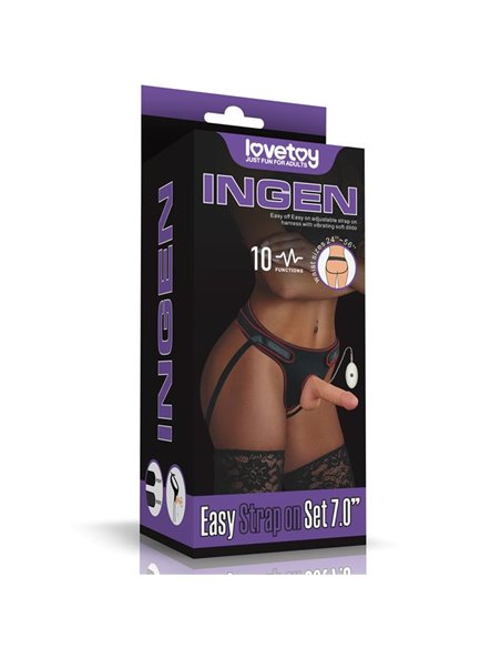 Arnés con Dildo con Vibración y Control Remoto 7.0