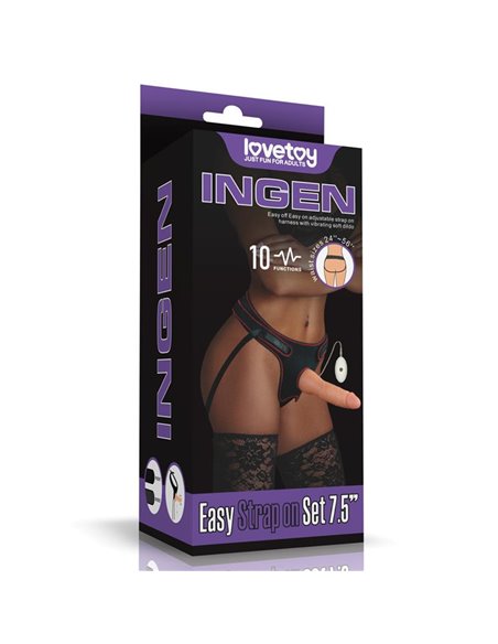 Arnés con Dildo con Vibración y Control Remoto 7.5
