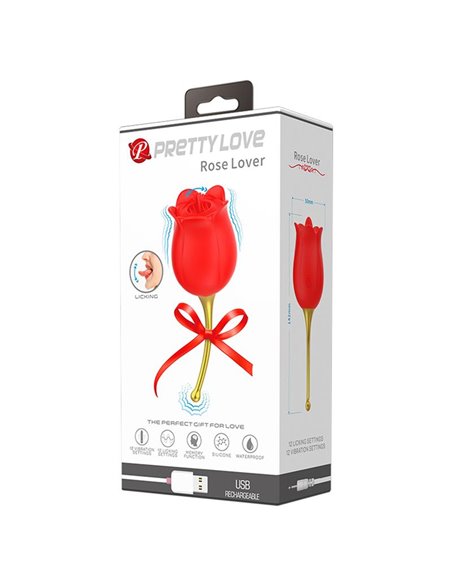 Rose Lover Estimulador con Vibración y Licking